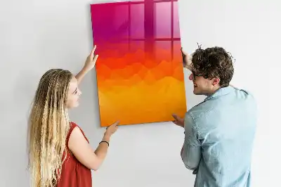 Quadro magnético de apagar a seco estampa amanhecer em gradiente