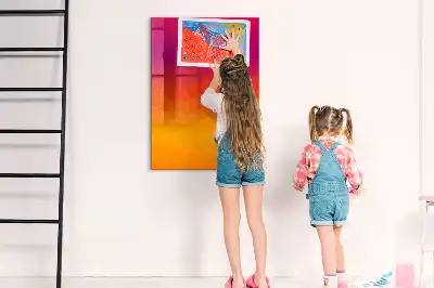 Quadro magnético de apagar a seco estampa amanhecer em gradiente