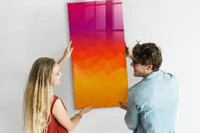 Quadro magnético de apagar a seco estampa amanhecer em gradiente