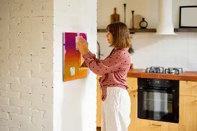 Quadro magnético de apagar a seco estampa amanhecer em gradiente