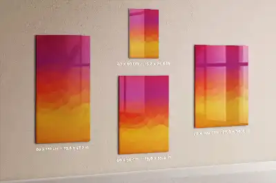 Quadro magnético de apagar a seco estampa amanhecer em gradiente