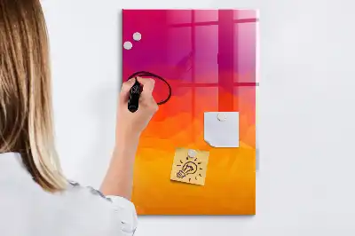 Quadro magnético de apagar a seco estampa amanhecer em gradiente