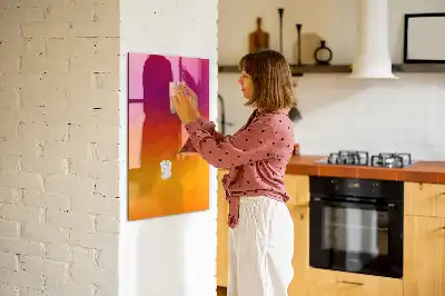 Quadro magnético de apagar a seco estampa amanhecer em gradiente