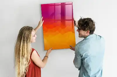 Quadro magnético de apagar a seco estampa amanhecer em gradiente