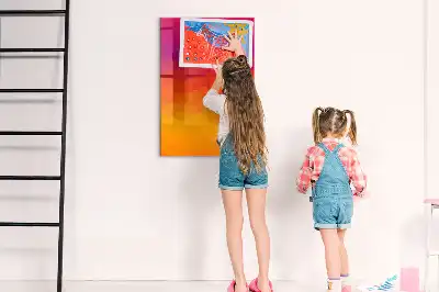 Quadro magnético de apagar a seco estampa amanhecer em gradiente
