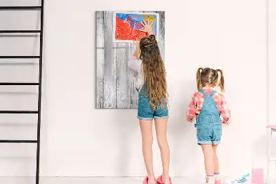 Quadro magnético de apagar a seco em madeira pintada