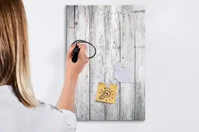 Quadro magnético de apagar a seco em madeira pintada