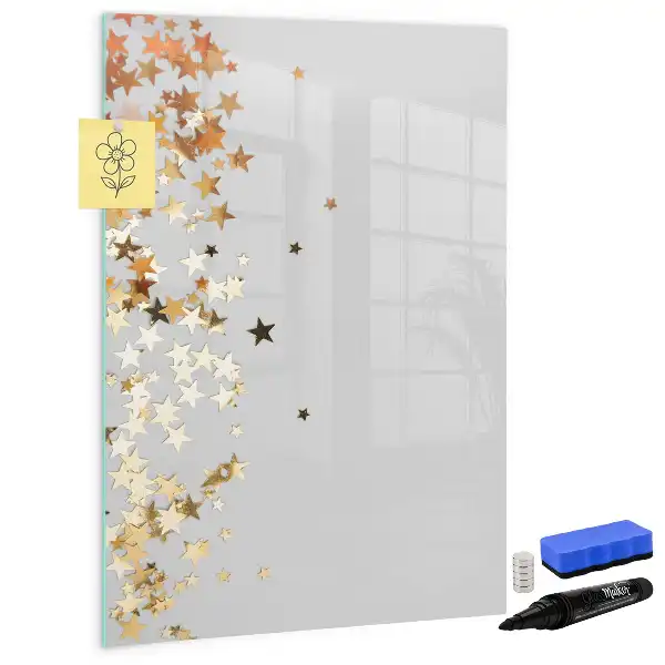 Quadro magnético de apagar a seco estampa de estrelas
