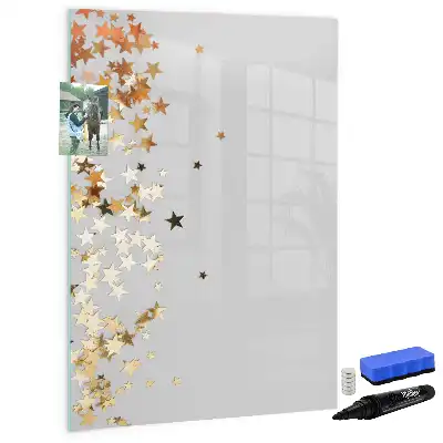 Quadro magnético de apagar a seco estampa de estrelas