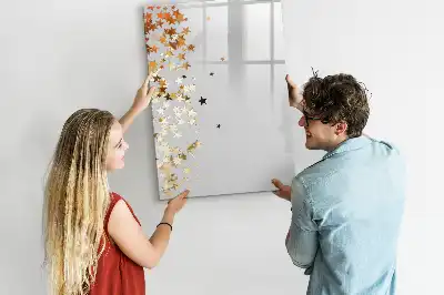 Quadro magnético de apagar a seco estampa de estrelas
