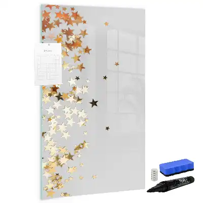 Quadro magnético de apagar a seco estampa de estrelas