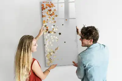 Quadro magnético de apagar a seco estampa de estrelas