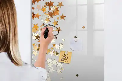 Quadro magnético de apagar a seco estampa de estrelas