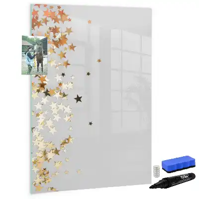 Quadro magnético de apagar a seco estampa de estrelas