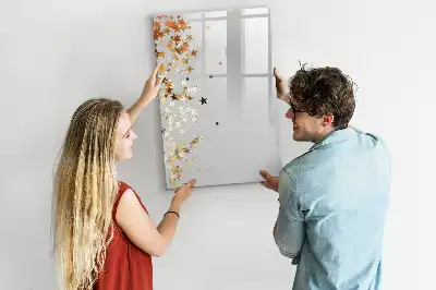 Quadro magnético de apagar a seco estampa de estrelas