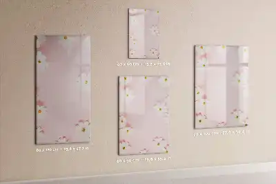 Quadro magnético de apagar a seco estampa de flores