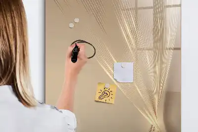 Quadro magnético de apagar a seco estampa de luz abstrata