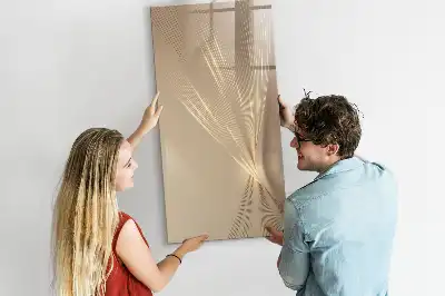 Quadro magnético de apagar a seco estampa de luz abstrata