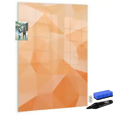 Quadro magnético apagável a seco com estampa de abstração de triângulos
