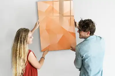 Quadro magnético apagável a seco com estampa de abstração de triângulos