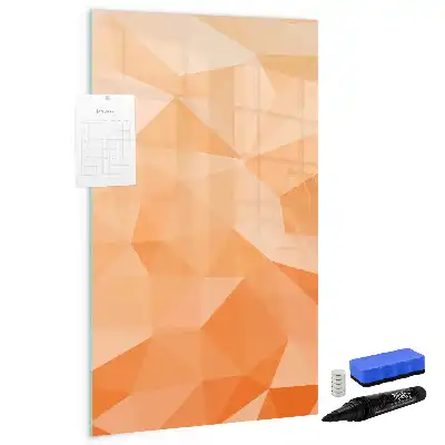 Quadro magnético apagável a seco com estampa de abstração de triângulos