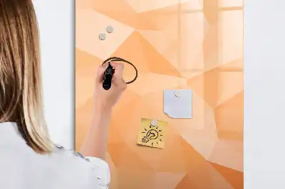 Quadro magnético apagável a seco com estampa de abstração de triângulos
