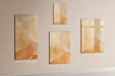 Quadro magnético apagável a seco com estampa de abstração de triângulos
