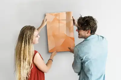 Quadro magnético apagável a seco com estampa de abstração de triângulos