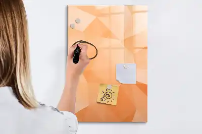 Quadro magnético apagável a seco com estampa de abstração de triângulos