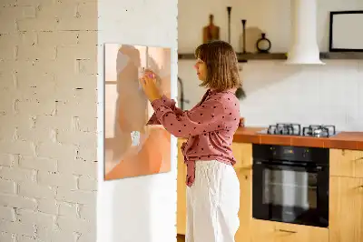 Quadro magnético apagável a seco com estampa de abstração de triângulos
