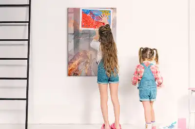 Quadro magnético de apagar a seco acabamento em mármore