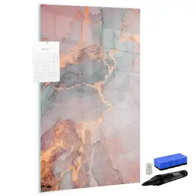 Quadro magnético de apagar a seco acabamento em mármore