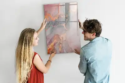 Quadro magnético de apagar a seco acabamento em mármore