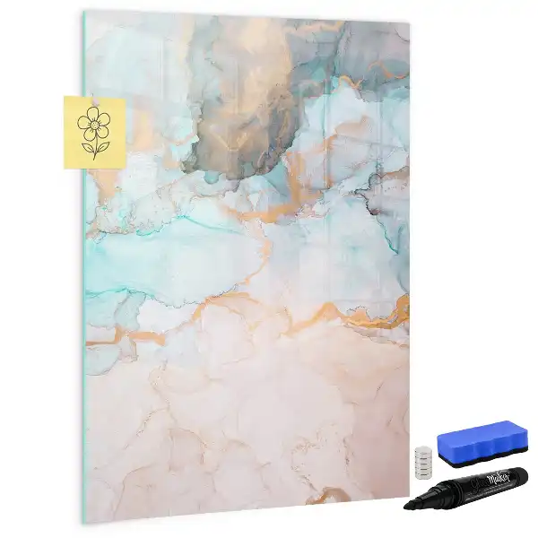 Quadro magnético de apagar a seco com estampa de tinta abstrata