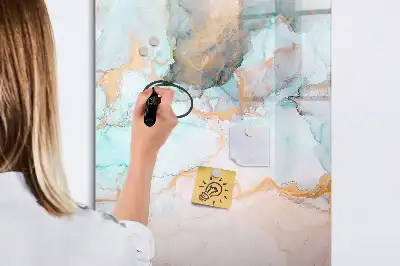 Quadro magnético de apagar a seco com estampa de tinta abstrata