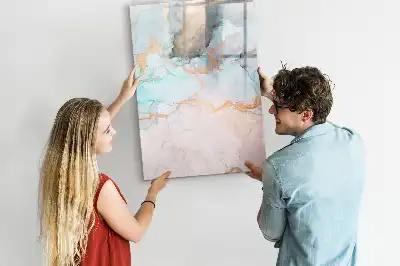Quadro magnético de apagar a seco com estampa de tinta abstrata