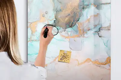 Quadro magnético de apagar a seco com estampa de tinta abstrata