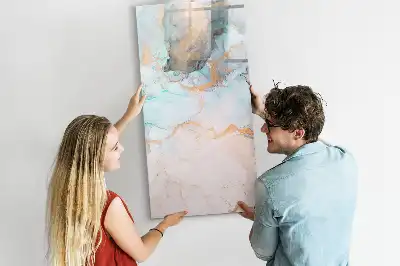 Quadro magnético de apagar a seco com estampa de tinta abstrata