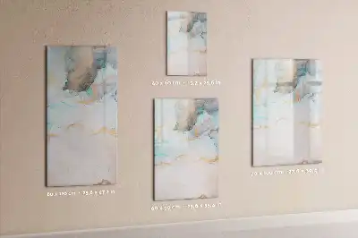 Quadro magnético de apagar a seco com estampa de tinta abstrata