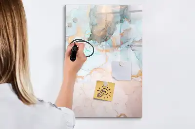Quadro magnético de apagar a seco com estampa de tinta abstrata