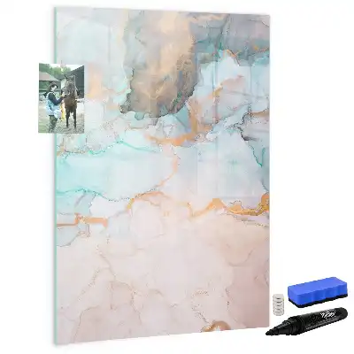 Quadro magnético de apagar a seco com estampa de tinta abstrata