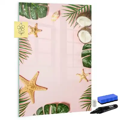 Quadro magnético de apagar a seco com moldura de verão