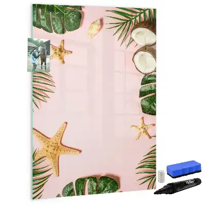 Quadro magnético de apagar a seco com moldura de verão