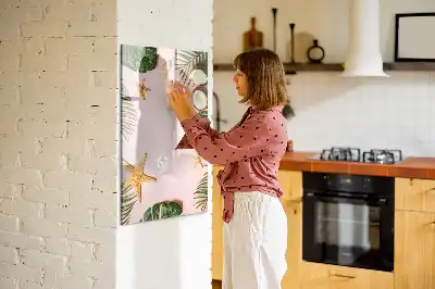 Quadro magnético de apagar a seco com moldura de verão