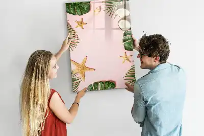 Quadro magnético de apagar a seco com moldura de verão