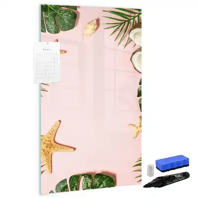 Quadro magnético de apagar a seco com moldura de verão