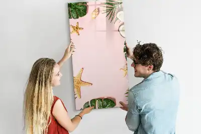 Quadro magnético de apagar a seco com moldura de verão