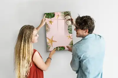 Quadro magnético de apagar a seco com moldura de verão
