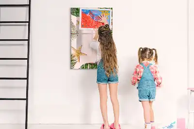 Quadro magnético de apagar a seco com moldura de verão
