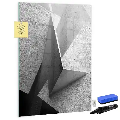 Quadro magnético de apagar a seco com estampa de abstração geométrica